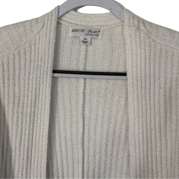 Barefoot Dreams CozyChic Lite Ribbed Cardigan – Oatmeal Cream – Size 2X - Picture 4 of 5
